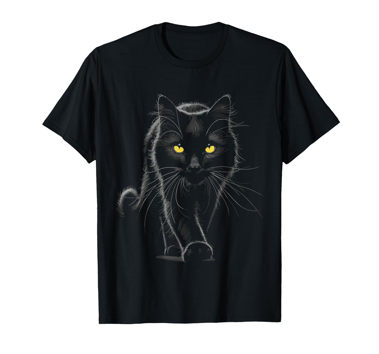 Black Cat Yellow Eyes Cats T-Shirt