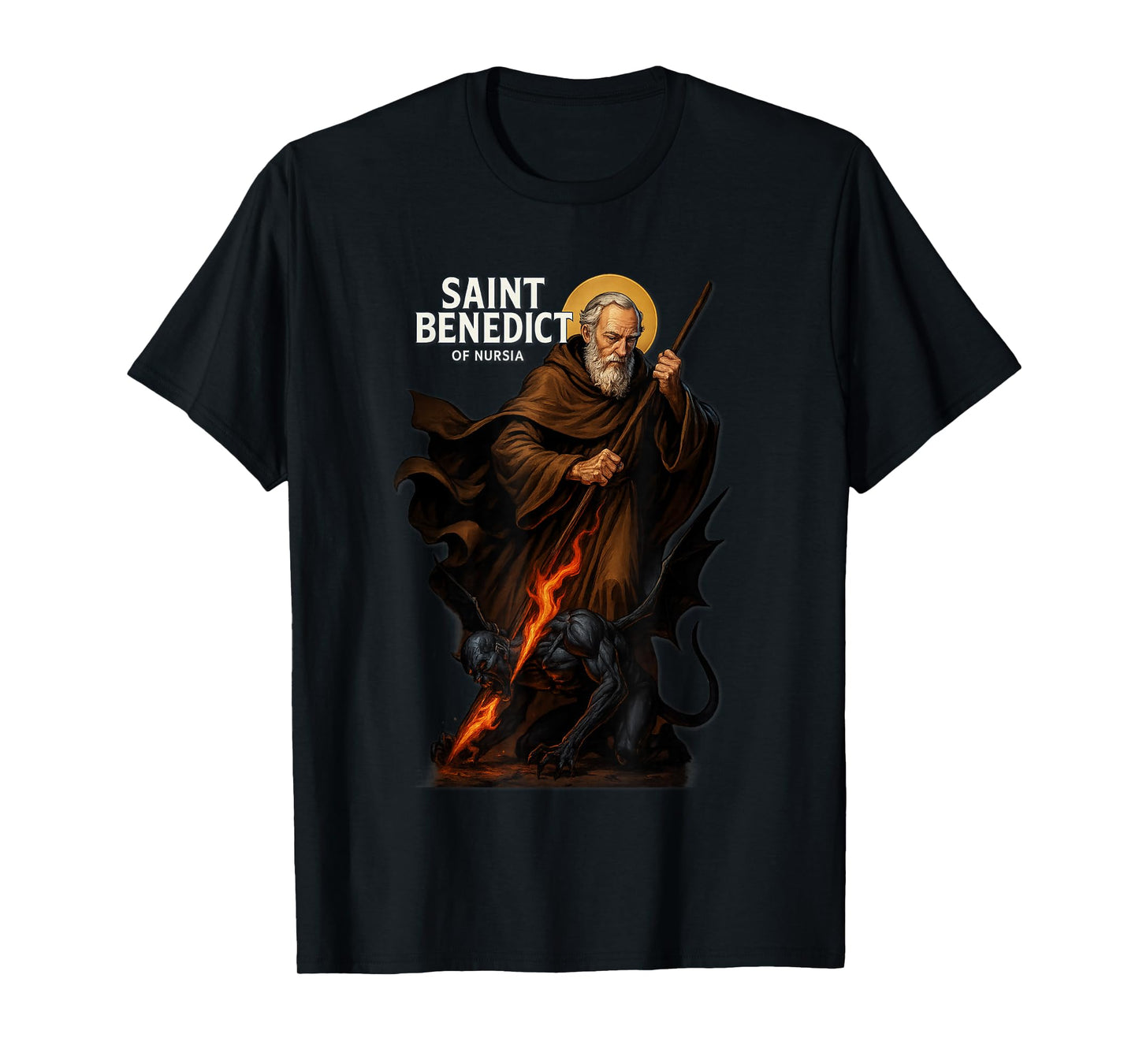 Catholic Saint Benedict Medal T-Shirt