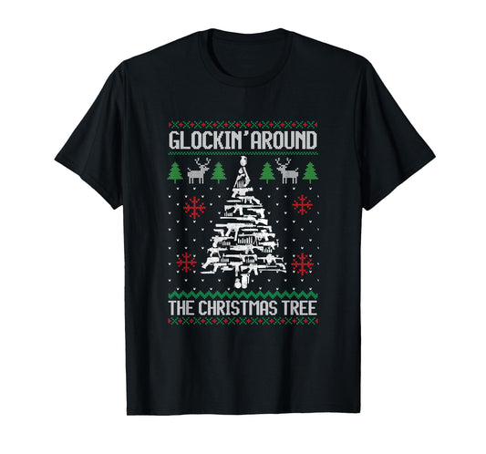 Funny Guns Ugly Christmas Sweaters for Gun Lovers Men Women T-Shirt