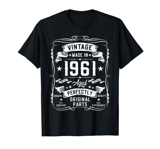 Vintage 1961 64 Years Old Gifts for Men 64yr 64th Birthday T-Shirt