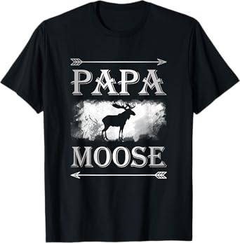 Best Husband Gifts "Papa Moose" Men Tee Shirts T-Shirt