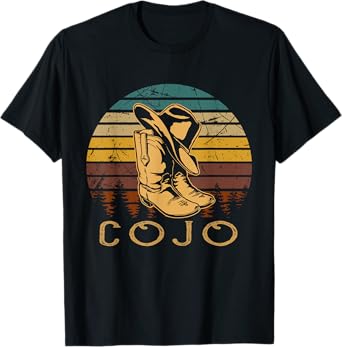 Vintage Cojo Bull Skull Cowgirl Western TShirt Cowboys Boots T-Shirt