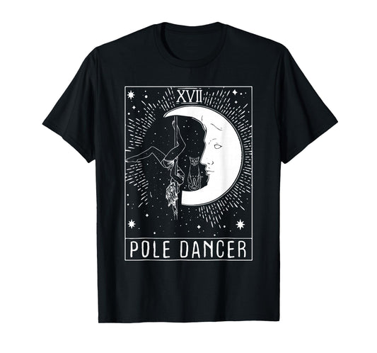Moon Crescent Tarot Pole Dancer - Pole Dancing T-Shirt