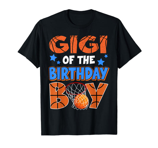 Basketball Gigi Of The Birthday Boy Family Matching T-Shirt