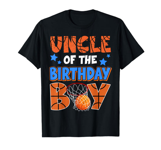 Basketball Uncle Of The Birthday Boy Family Matching T-Shirt