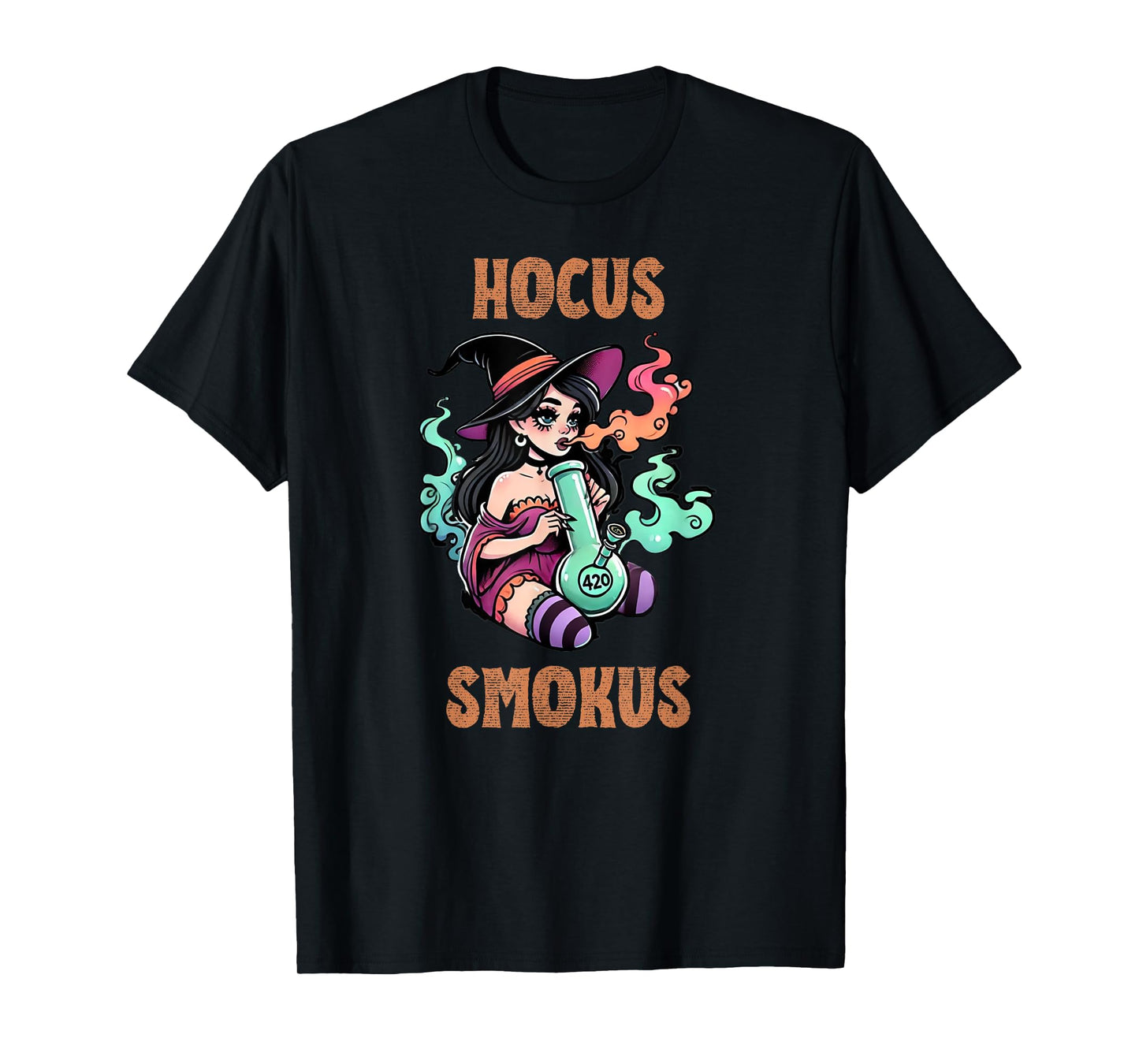 Halloween Witch Marijuana Cannabis Weed Funny 420 Humor Gift T-Shirt