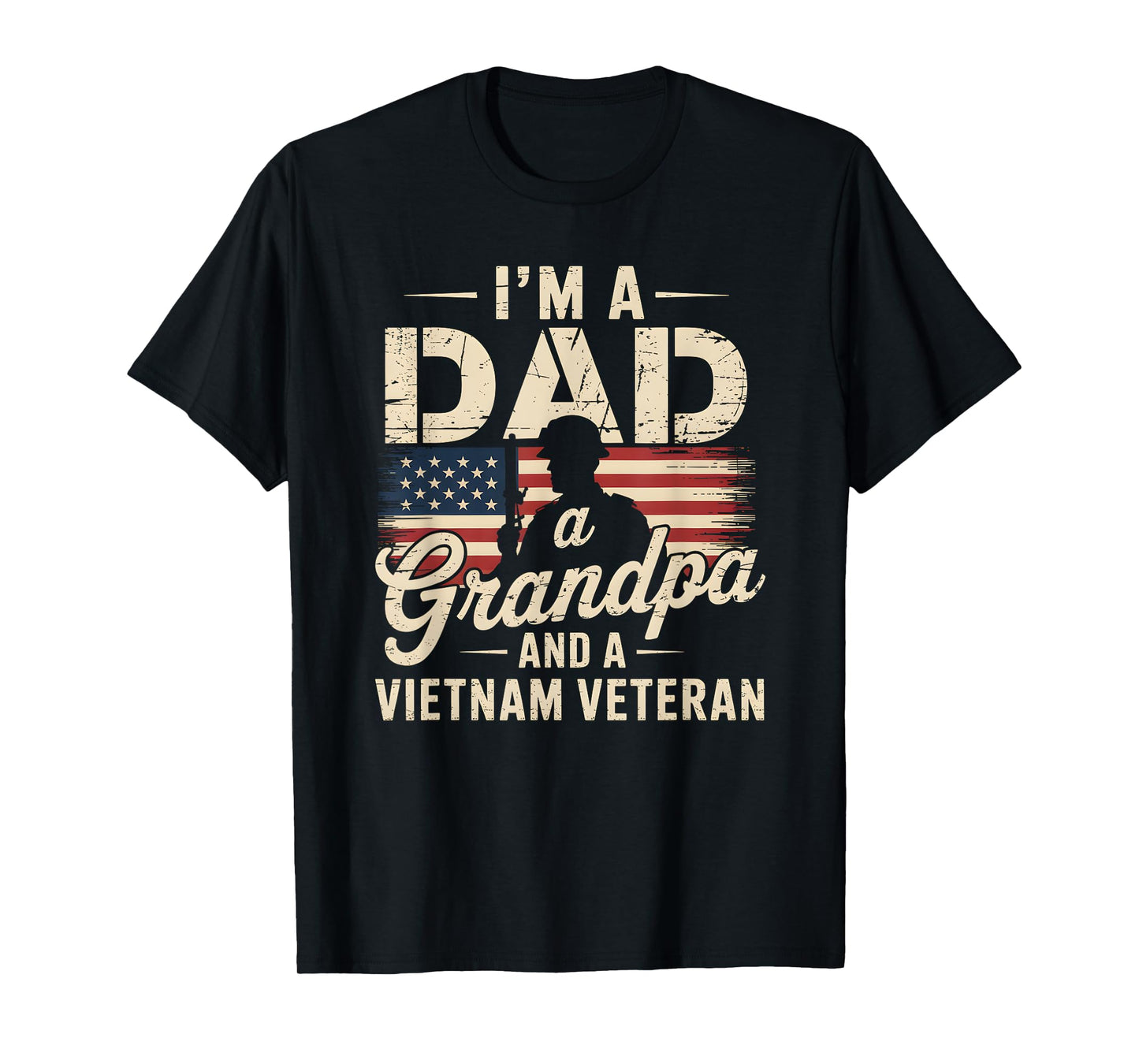 Dad Grandpa Vietnam Veteran Vintage Men's grandpa dad T-Shirt