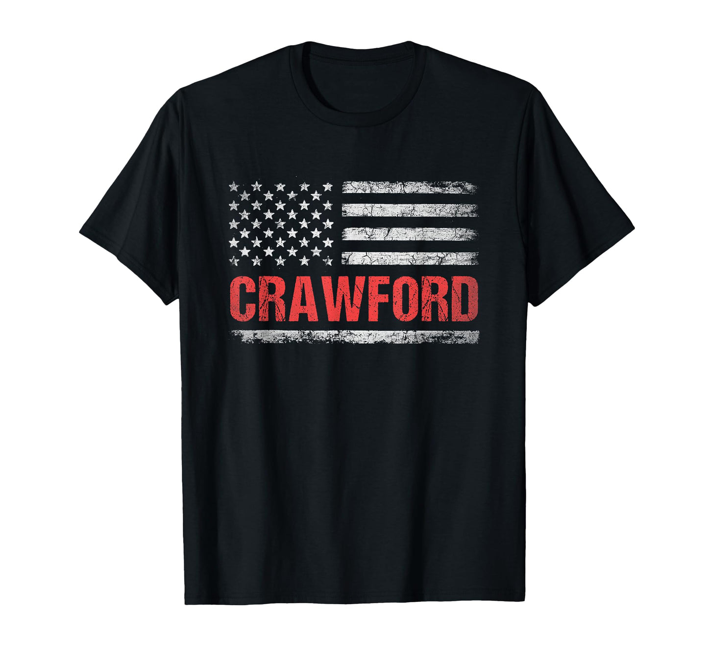 Crawford Name American Flag - Crawford Last Name T-Shirt