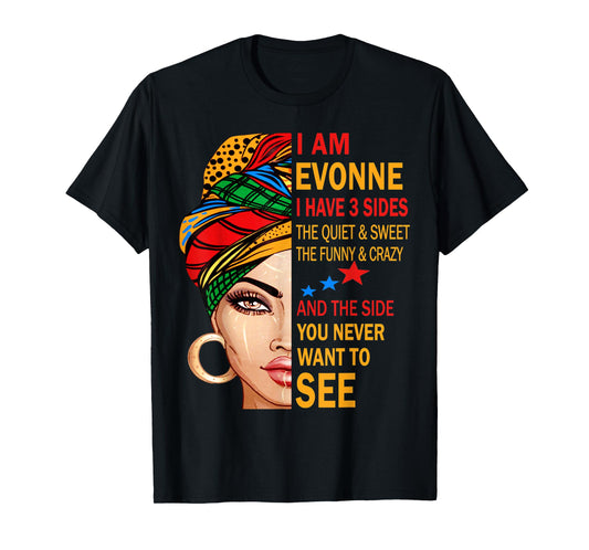 EVONNE Name Surname Family Last First Name EVONNE T-Shirt