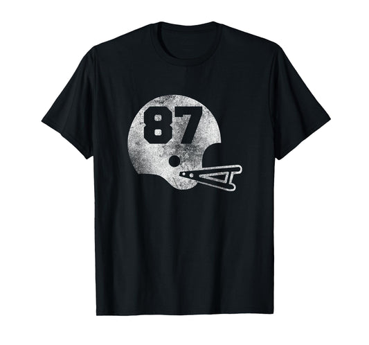 Vintage Football Jersey Number 87 T-Shirt Player Number T-Shirt