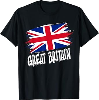 Patriotic Retro British Flag Great Britain T-Shirt
