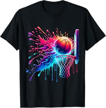 Basketball Hoop Net Shirt for Boys Men Teen Ice Cream T-Shirt