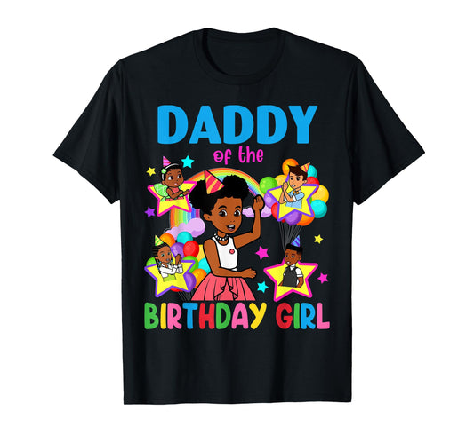 Daddy Of Birthday Girl Gracie Birthday Dolls Girl Party T-Shirt