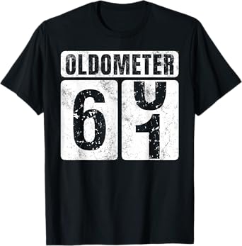 Oldometer 61 Shirt Vintage Funny 61st Birthday Gift Idea T-Shirt