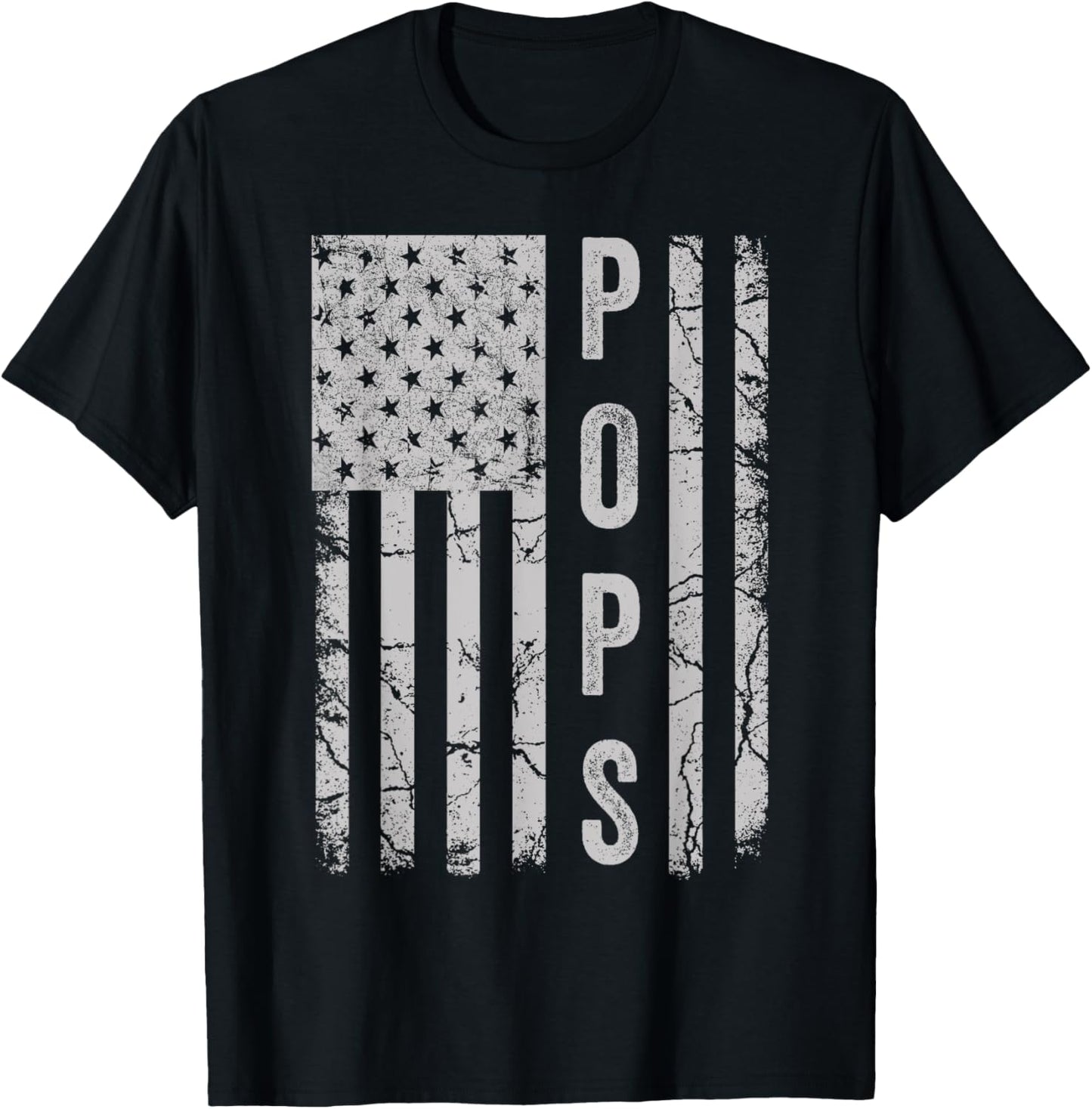 Mens Pops American Flag Pops Gifts Patriotic Father's Day T-Shirt