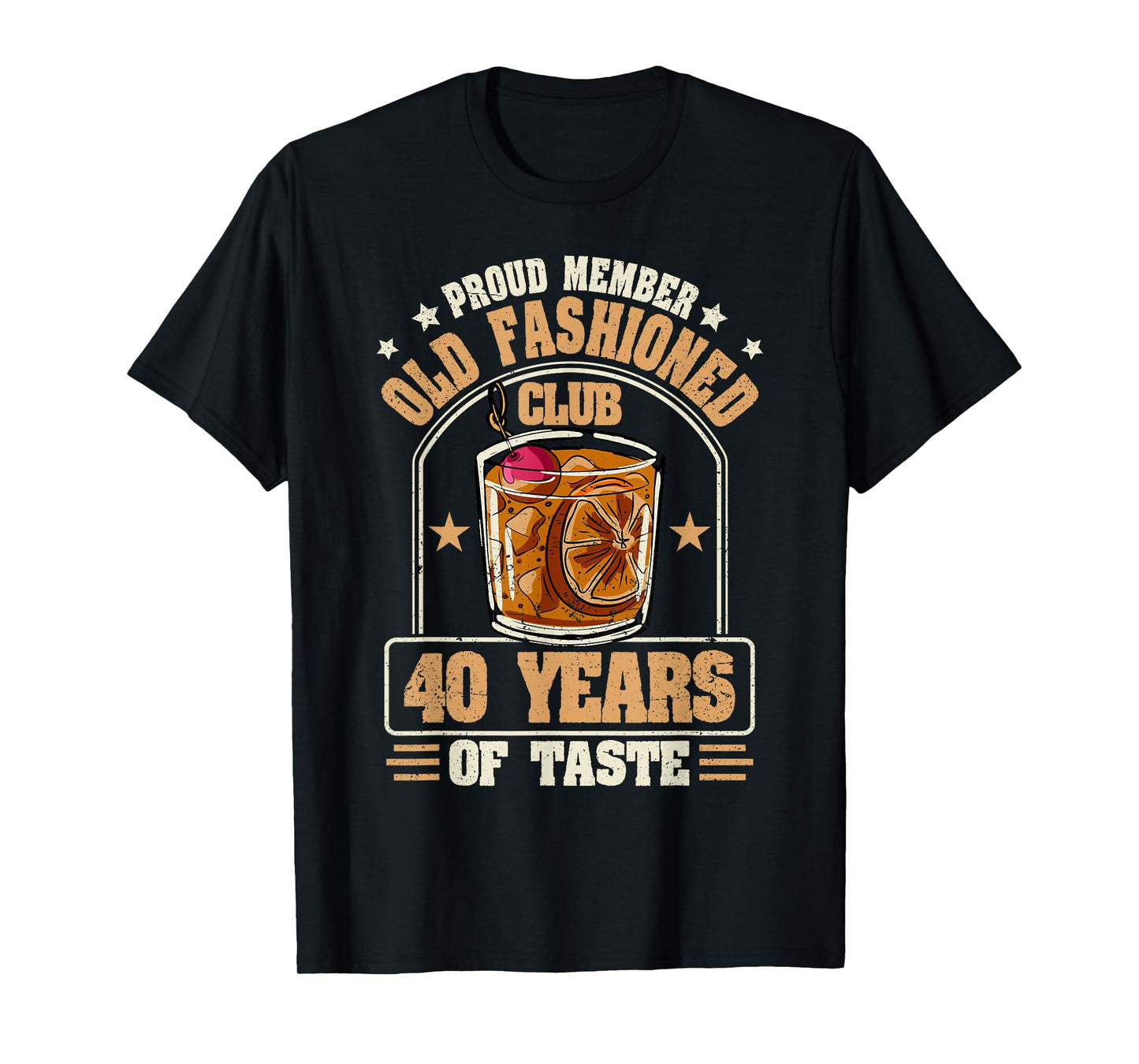 40 Years Old Fashioned Whiskey Cocktail 40th Birthday T-Shirt