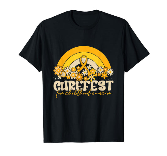 CureFest 2025 CureFest for Childhood Cancer Wear Gold T-Shirt