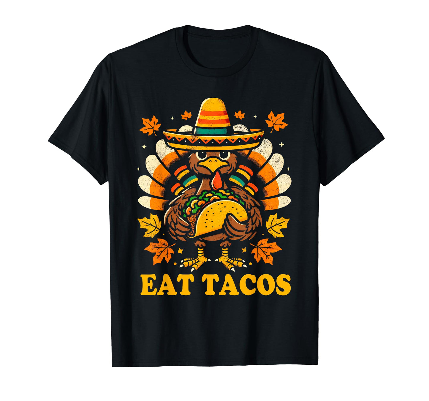 Thanksgiving Day Turkey Eat Tacos Mexican Turkey Boys Kids T-Shirt