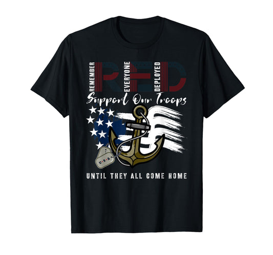 RED Friday Deployment Gifts For Women Men Kids Wife Husband T-Shirt