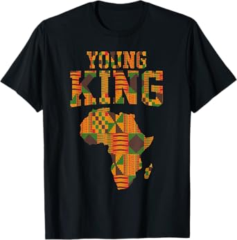 African King Art For Boys Toddlers Kente Cloth African Print T-Shirt