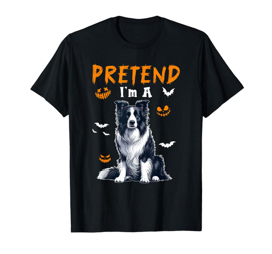 Pretend I'm A Border Collie Halloween Costume Owner Kids T-Shirt