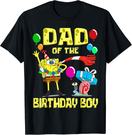 Mademark x SpongeBob SquarePants - SpongeBob Daddy of the Birthday Boy Theme Party T-Shirt
