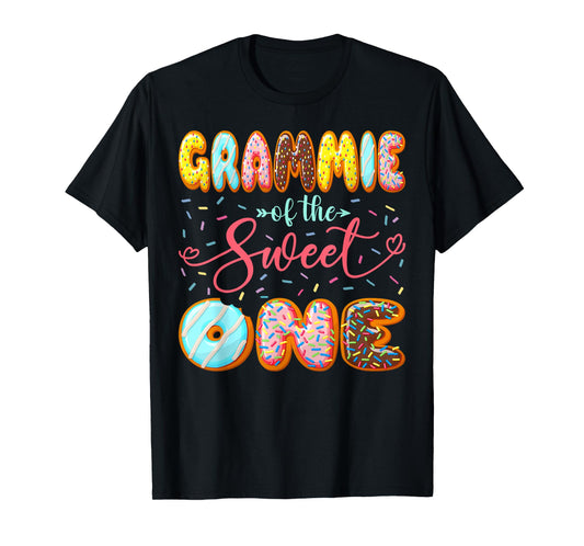 Grammie Of The Sweet One Girl 1St Birthday Donut Matching T-Shirt