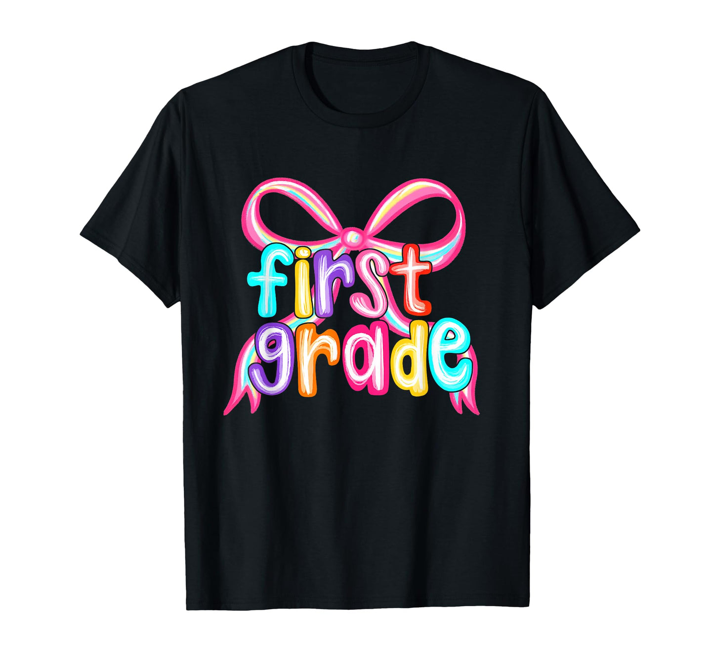 Preppy Back To School 1st Grade Coquette Bow Girls Kids T-Shirt