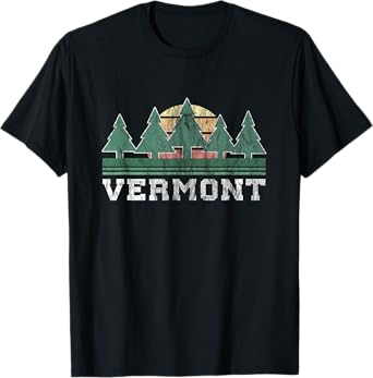 Vermont T-Shirt Retro Vintage Shirt Gift Men Women Kids T-Shirt