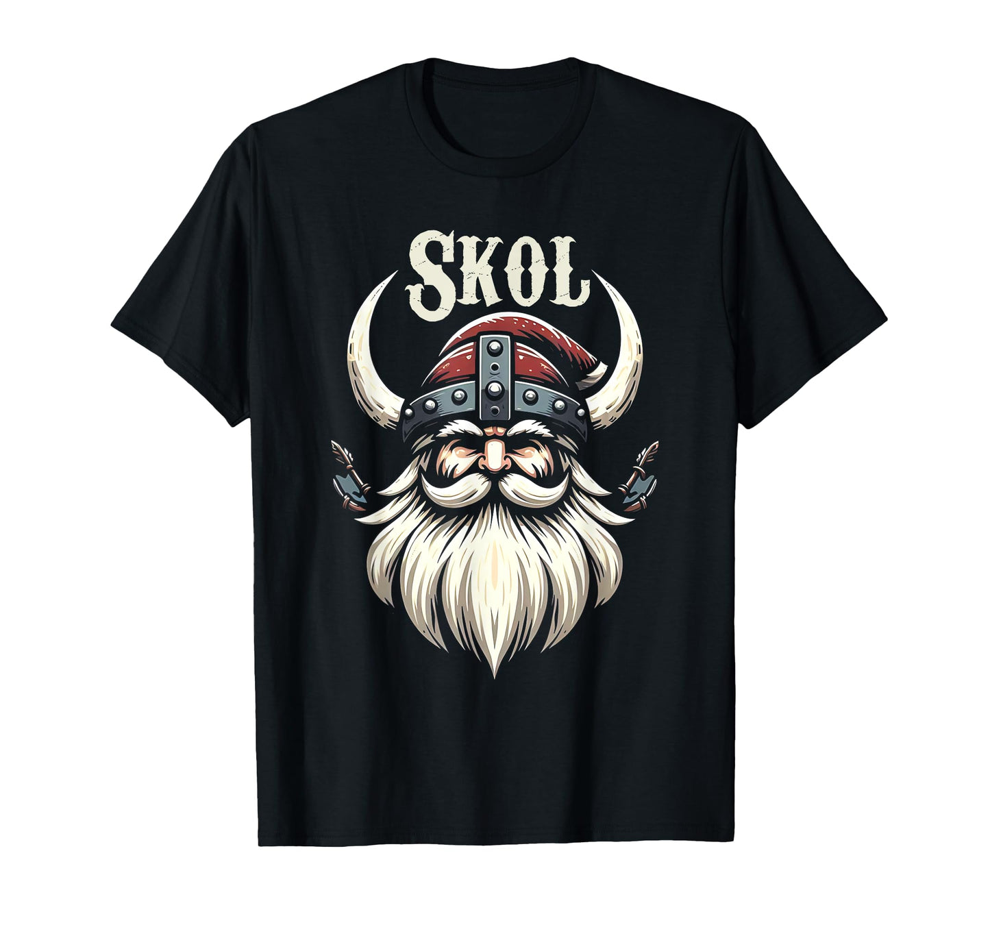 Vikings Santa Hat Christmas Pajama Cool Nordic Scandinavian T-Shirt