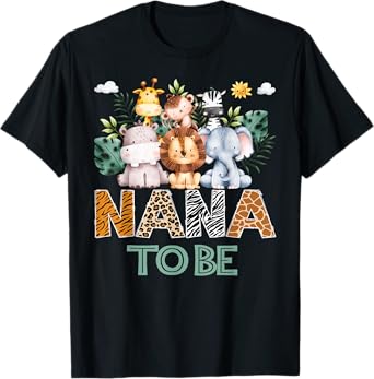 Soon To Be Nana Jungle Animal Safari Gender Reveal T-Shirt