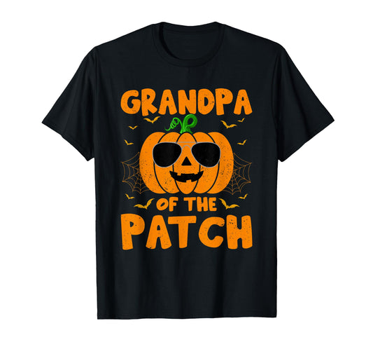 Pumpkin Grandpa Of The Patch Family Group Costume Halloween T-Shirt