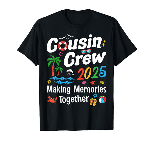 Cousin Crew 2025 Summer Vacation Beach Family Trip Matching T-Shirt