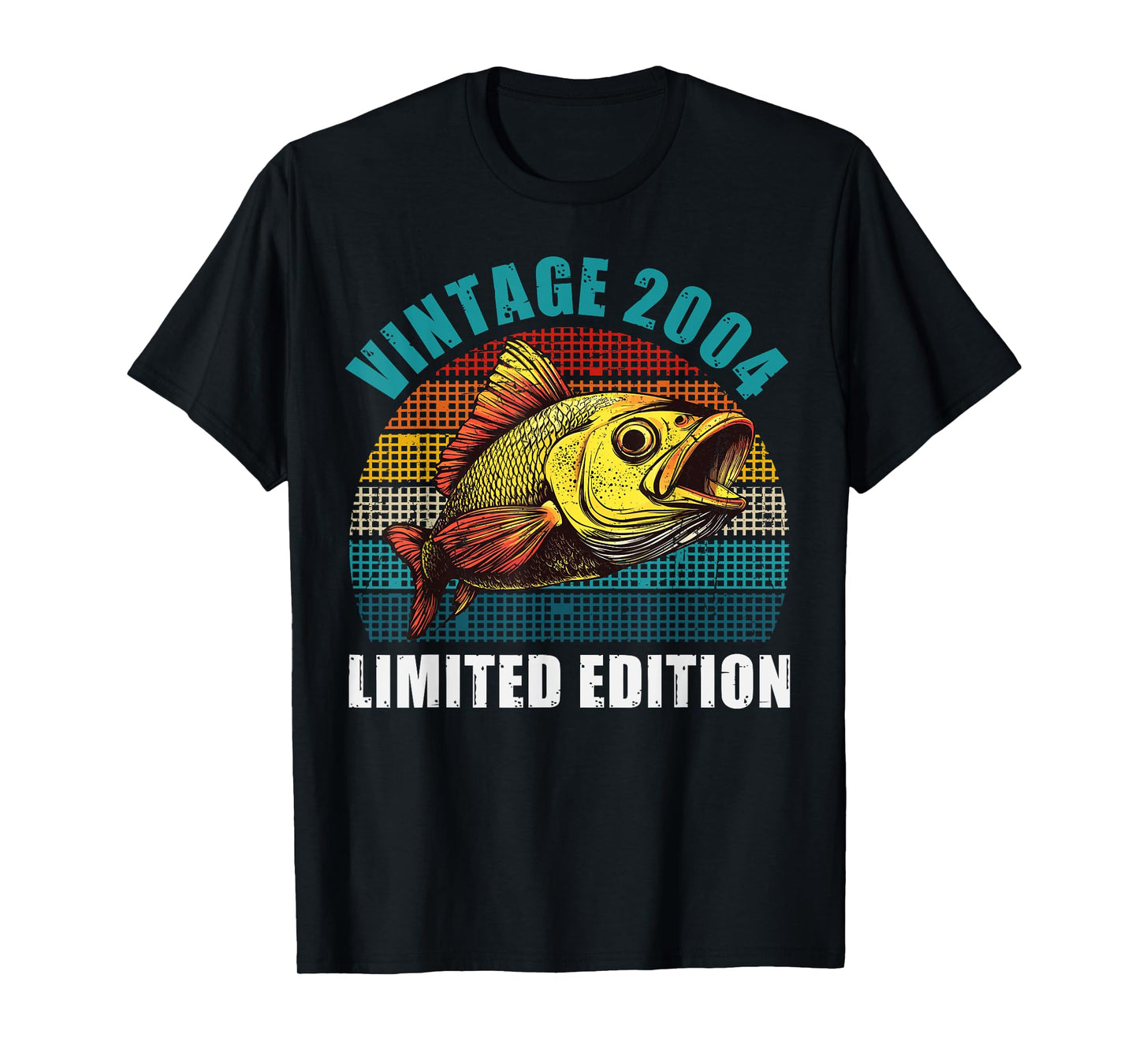 21 Years Old Vintage 2004 Fishing Fisherman 21st Birthday T-Shirt