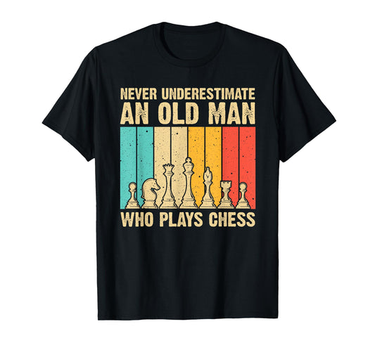 Cool Chess Player Costume For Grandpa Men Chess Lover Chess T-Shirt