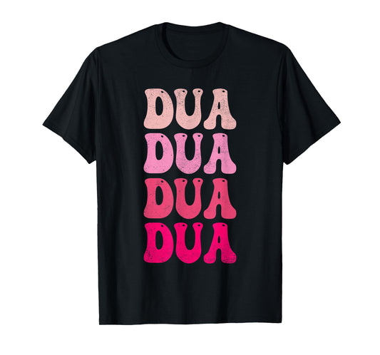 Vintage Retro Dua Personalized Name I Love Dua Groovy Meme T-Shirt