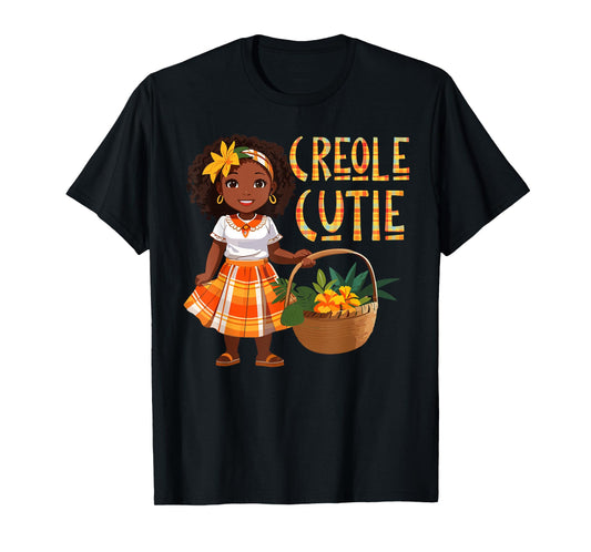Creole Day Cutie Madras Jounen Kweyol Saint.Lucia Girls T-Shirt