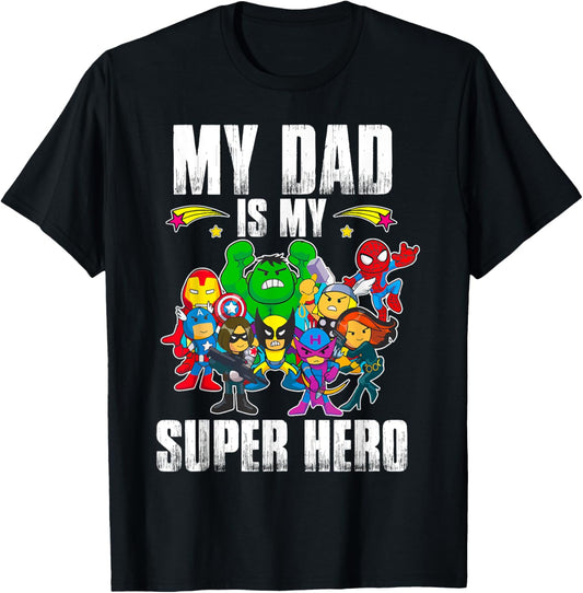 My Dad Is My Superhero Father's Day Daddy Hero Toddler Boy T-Shirt