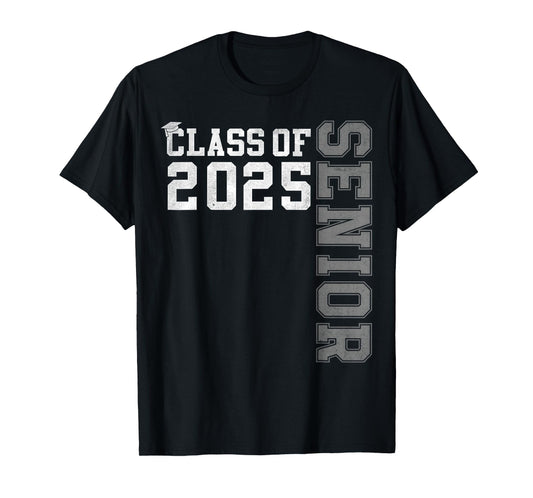 Class of 2025 Senior 25 Grad High School College Graduation T-Shirt