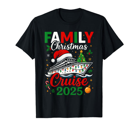 Family Christmas Cruise 2025 Matching Group Cruise Holiday T-Shirt