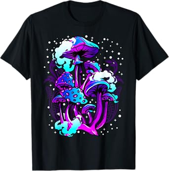 Cool Psychedelic Magic Shrooms Morel Portobello Mushrooms T-Shirt