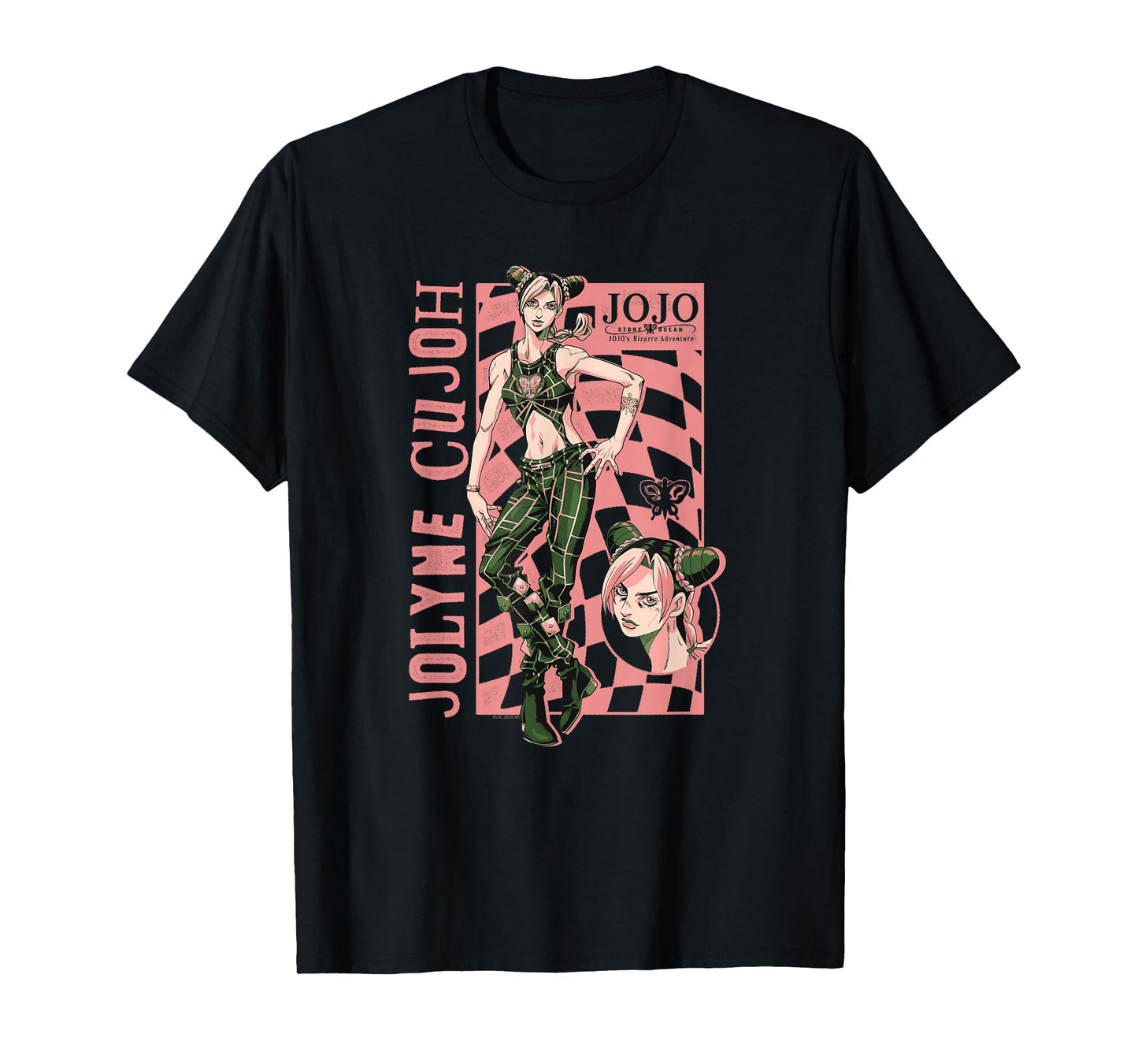 JoJo's Bizarre Adventure Jolyne Cujoh Checkerboard Anime T-Shirt