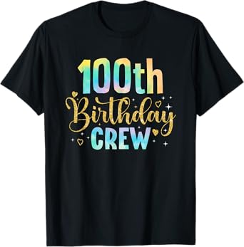 100 Year Old Birthday Party Group Family 100th Birthday Crew T-Shirt