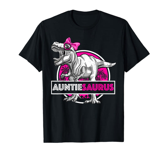 Auntiesaurus T-Rex Birthday Funny Auntie Saurus Dinosaur T-Shirt