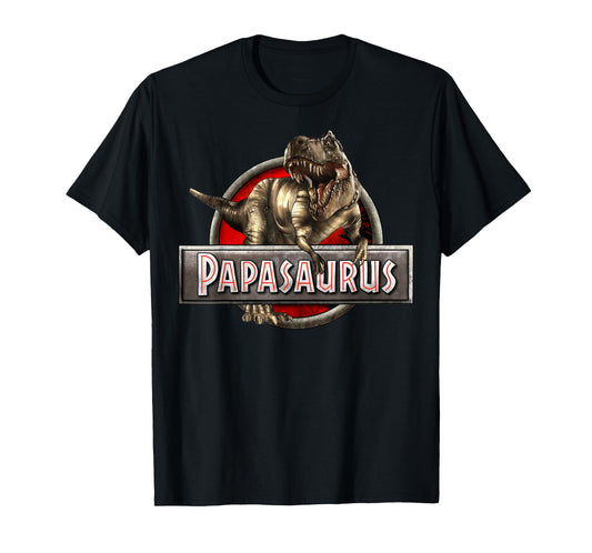 Papasaurus T Rex Papa Dinosaur Grandpa Saurus Father's Day T-Shirt
