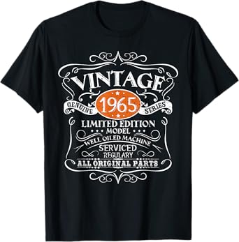 Vintage 1965 59th Birthday All Original Parts Design T-Shirt