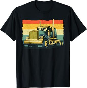 Vintage Trucker Art For Men Women Kids Trucking Truck Lovers T-Shirt