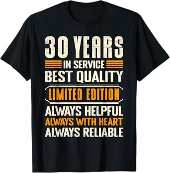 30 years of service 30 years of work T-Shirt