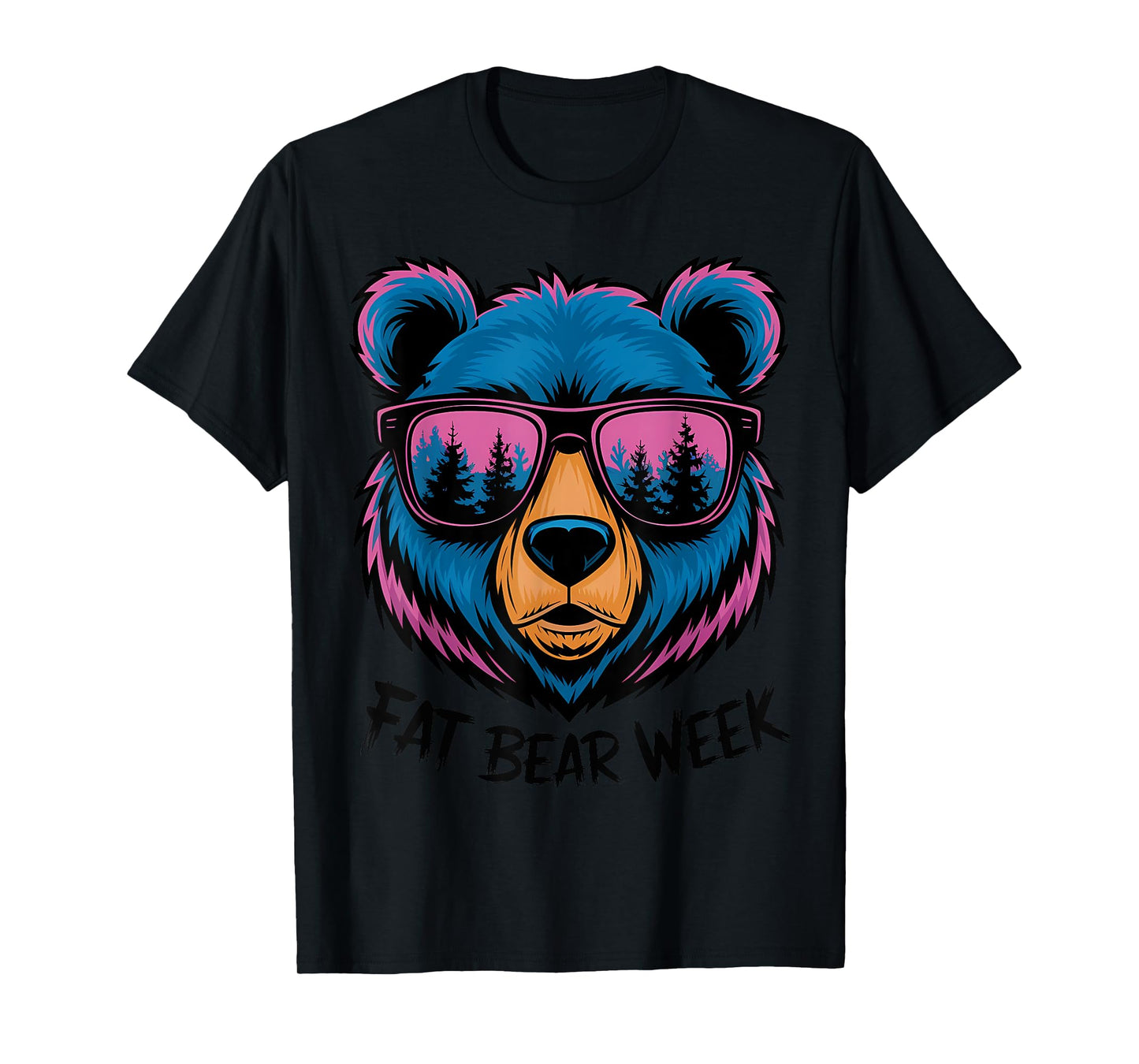 Fat Bear Week Retro Bear Sunglasses Nature Lovers T-Shirt