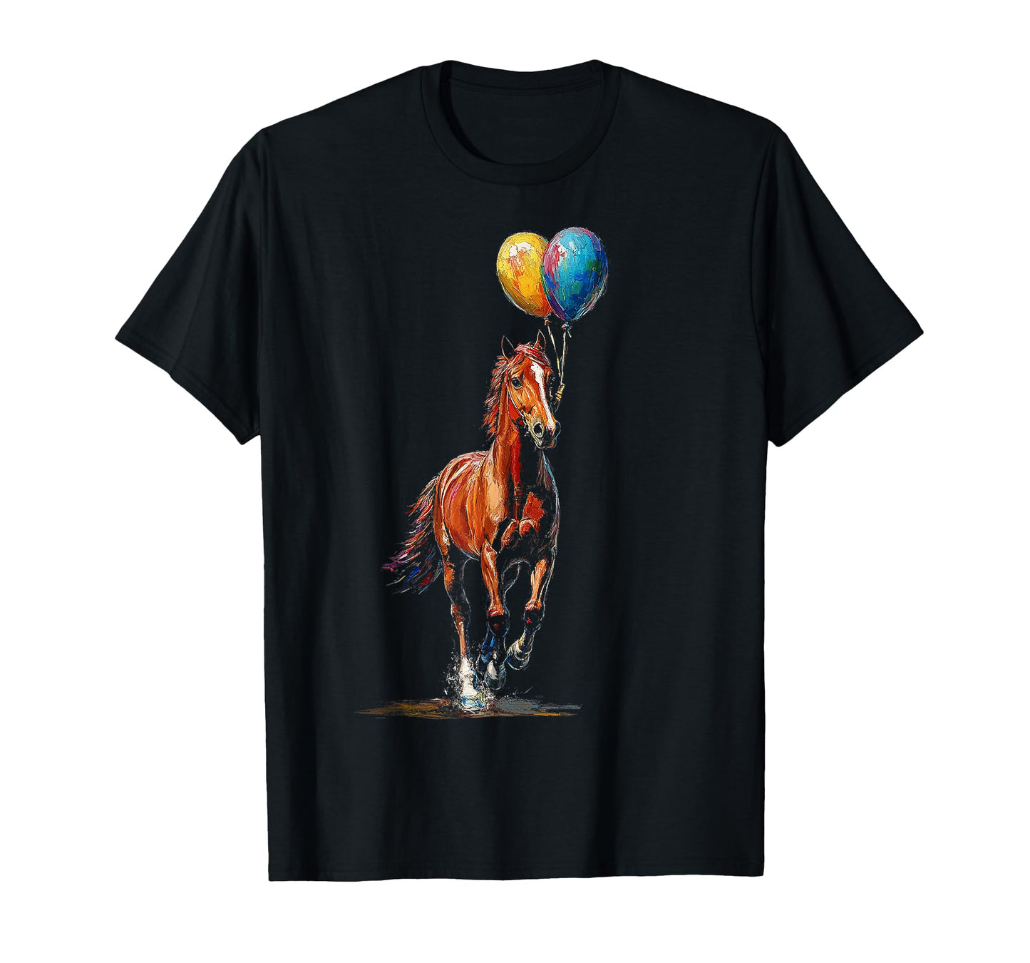 Horse Painting Art Animal Lover Illustration Motif Horse T-Shirt